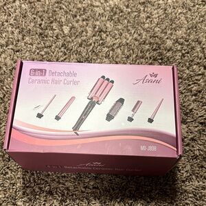 Pink 6-in-1 Detachable Ceramic Hair Curler